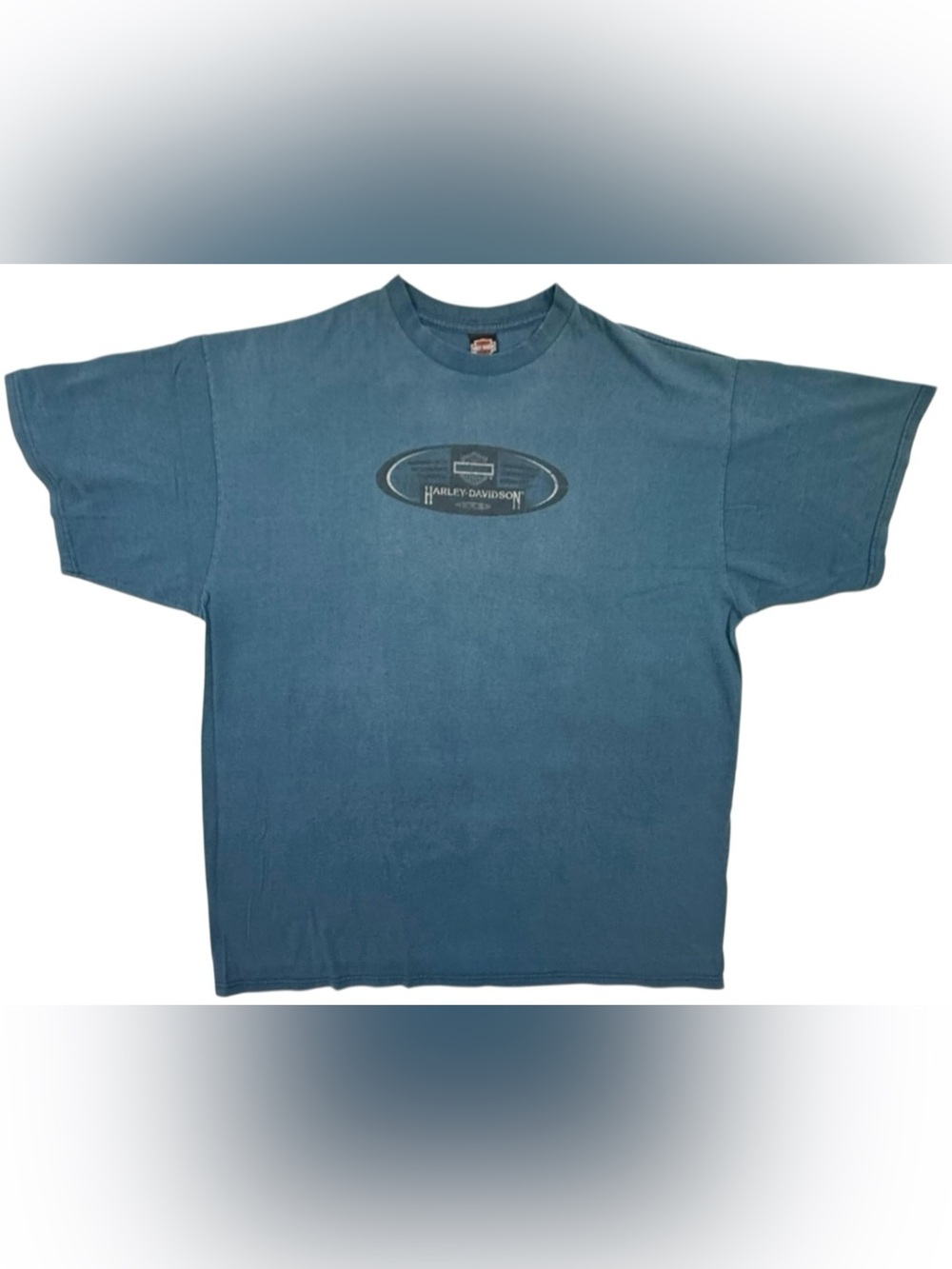 Harley-Davidson Vintage Seminole County Florida Dealer Graphic T Shirt Blue